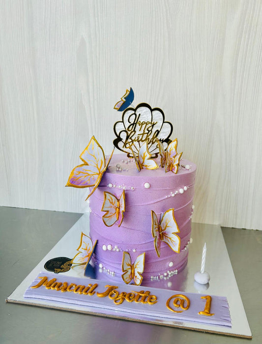 Butterfly Theme Ube Cake 6x6