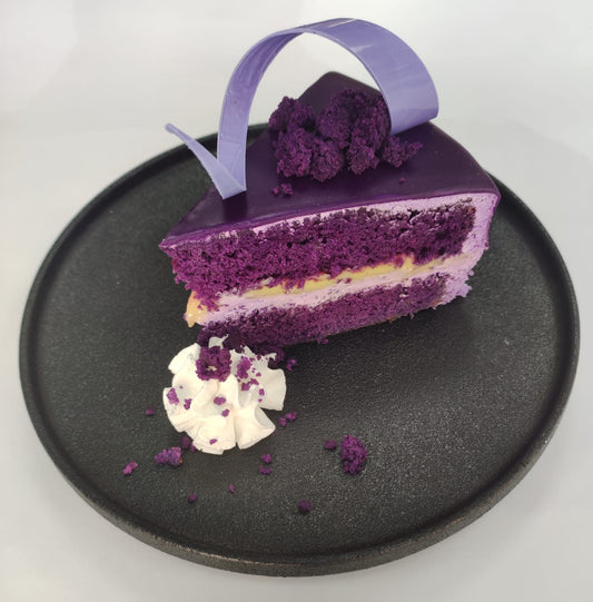 Ube Cake de Rose Slice